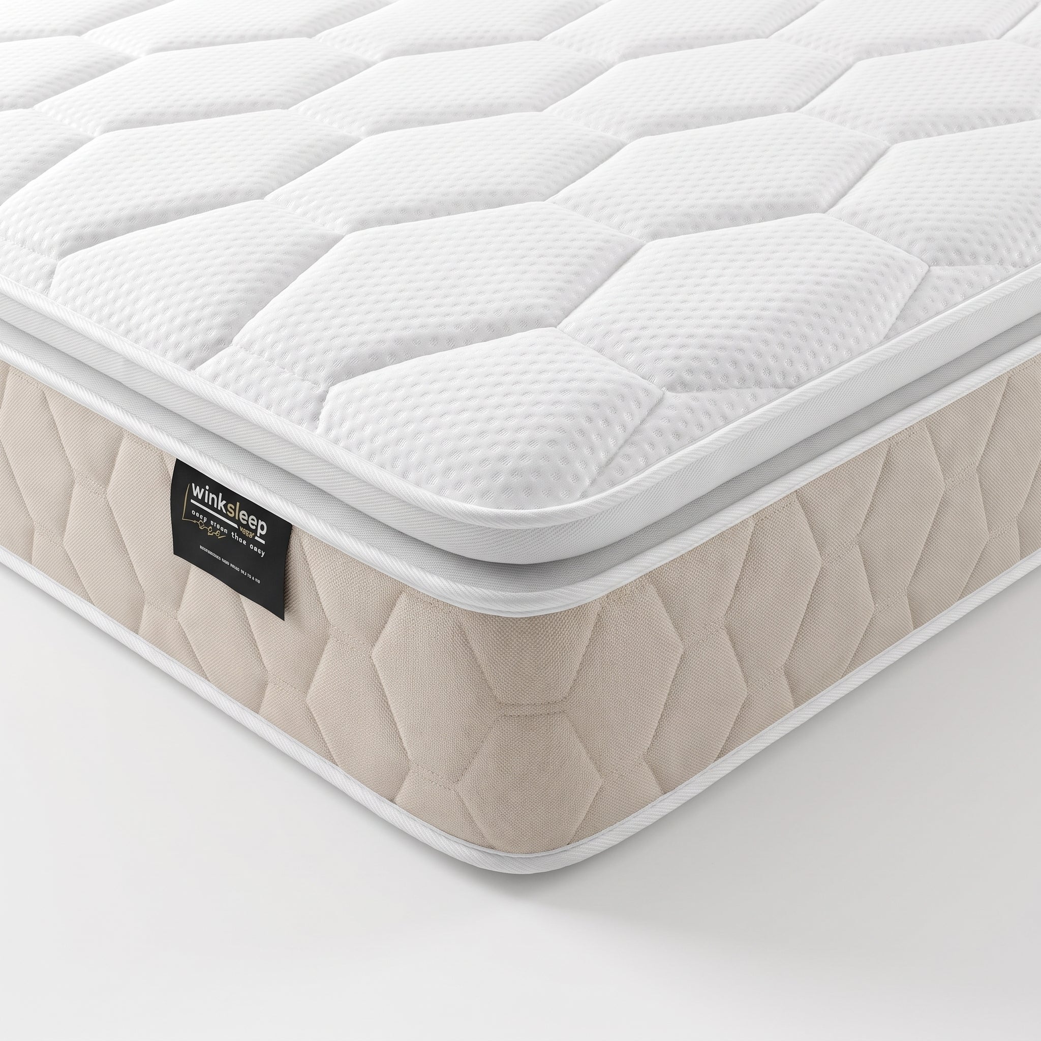 WinkSleep LUXE Imperial Memory Pillow Top 1500 Mattress 25cm Deep, Adaptive Core™ Pocket Springs & Deep Memory Foam Comfort