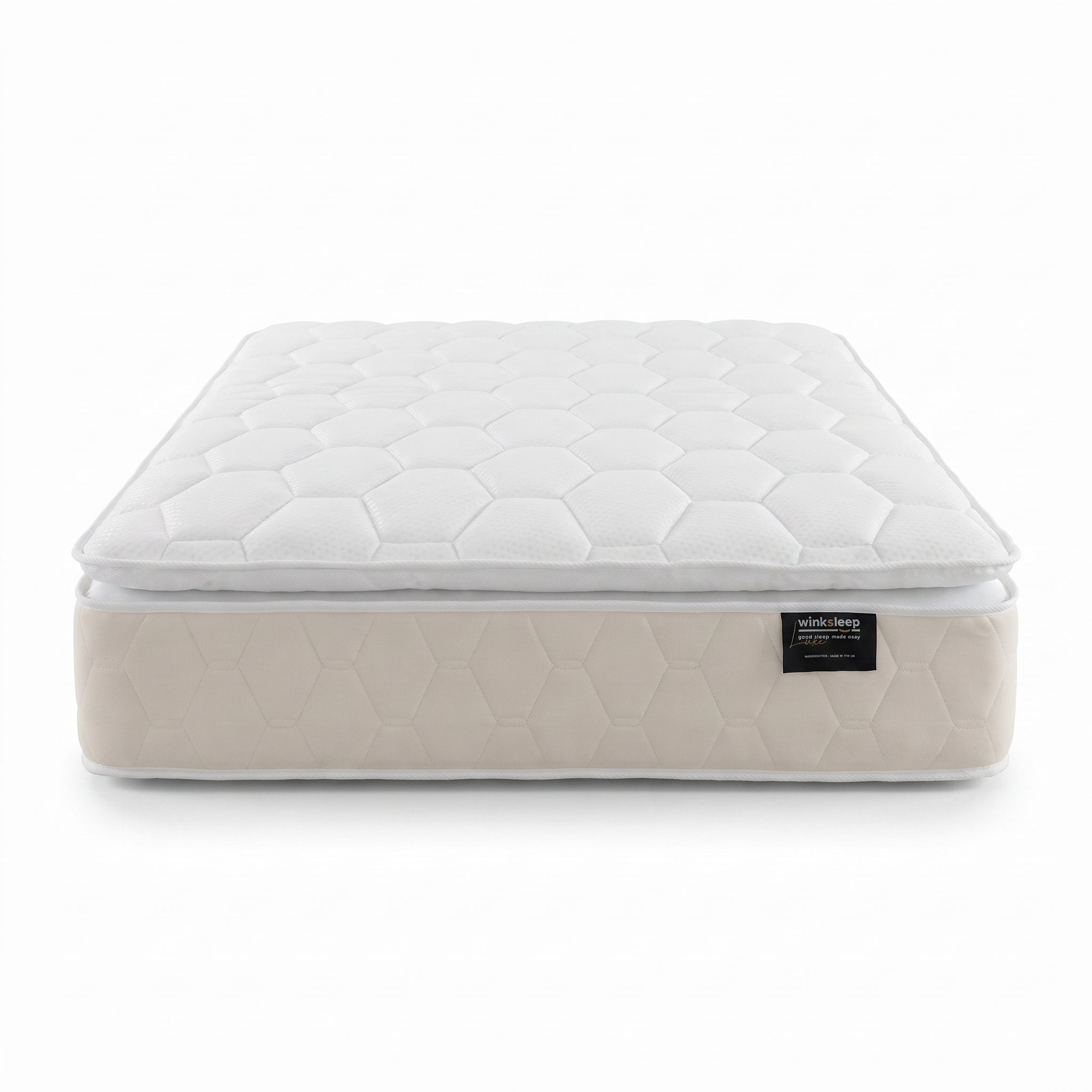 WinkSleep LUXE Imperial Memory Pillow Top 1500 Mattress 25cm Deep, Adaptive Core™ Pocket Springs & Deep Memory Foam Comfort