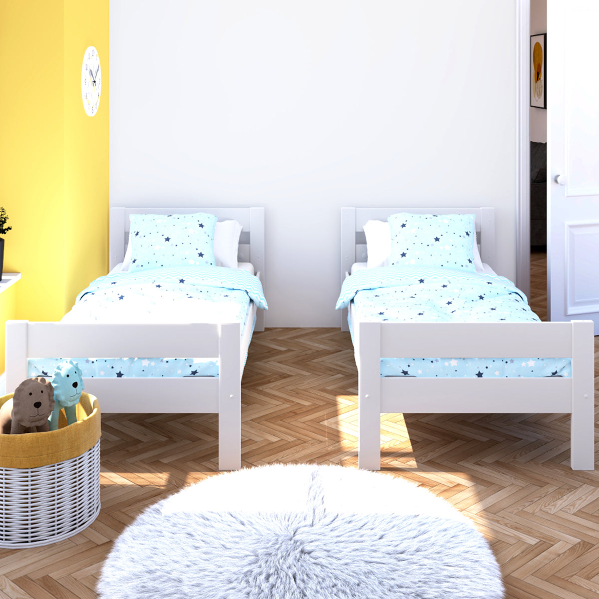 Compact Bunk Bed With A Pair Of Drawers White