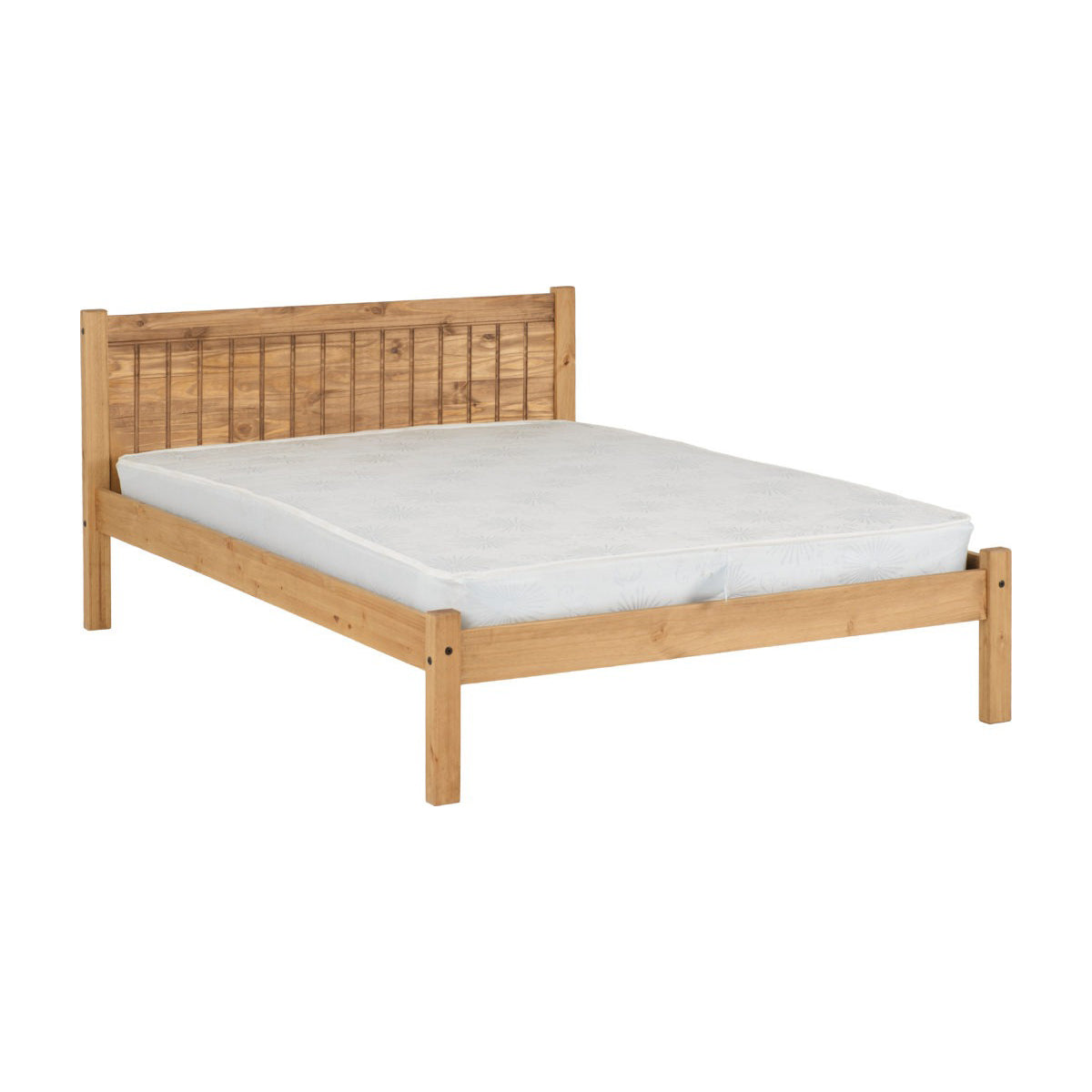 Maya 4FT Bed - Distressed Waxed Pine