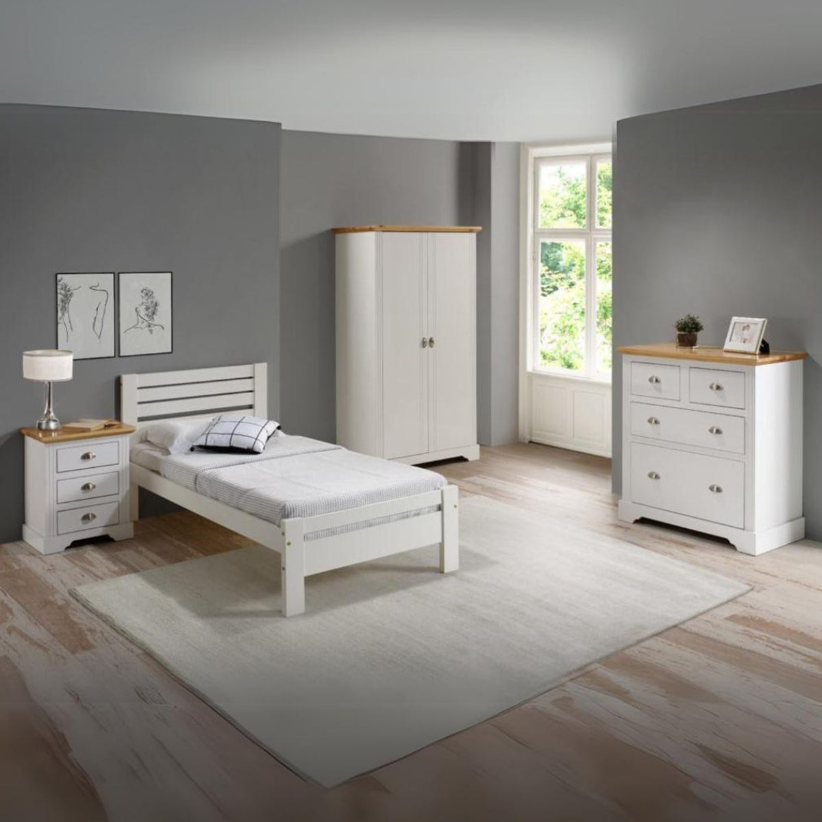 Toledo 3FT Bed - White