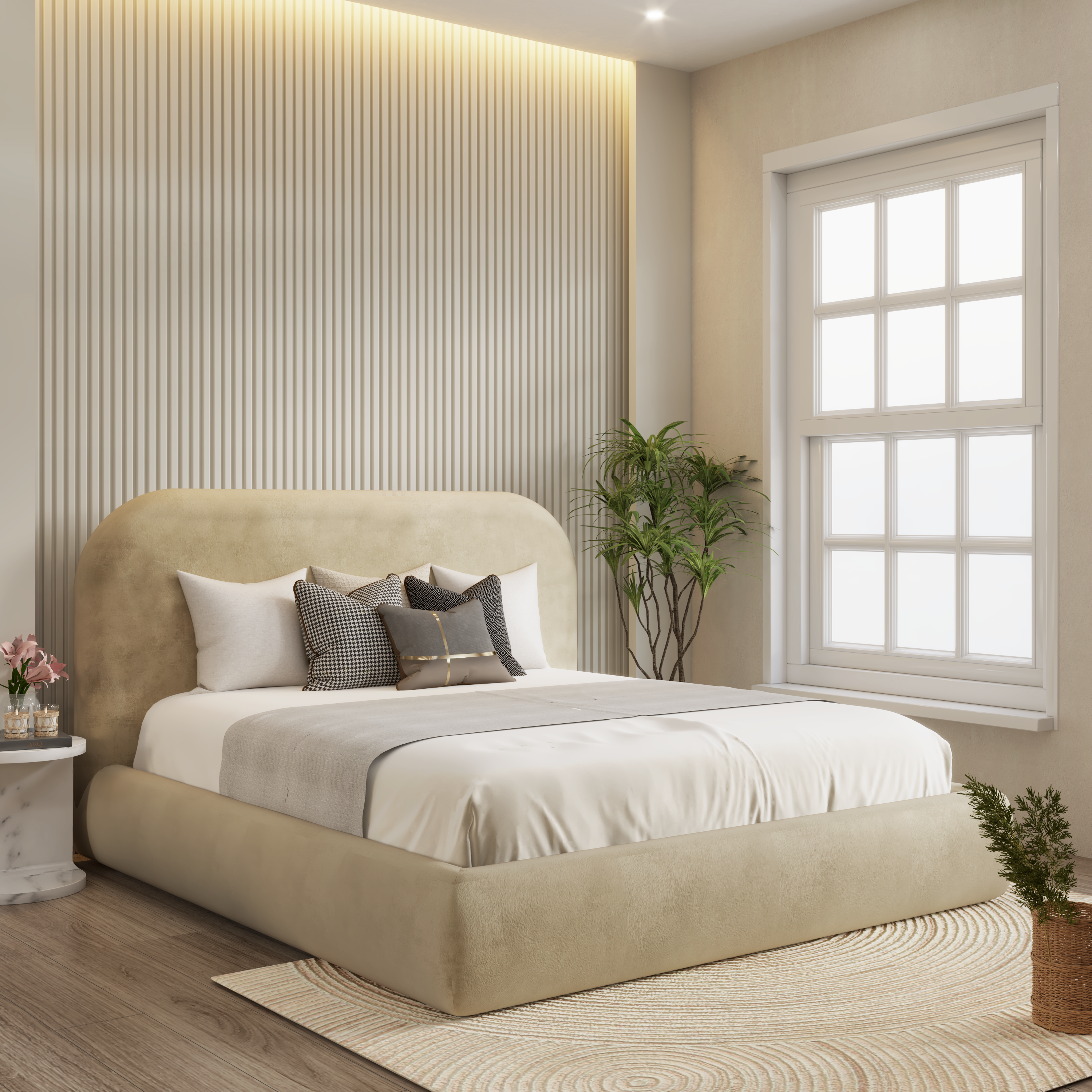 Joyful Bedframe Ottoman