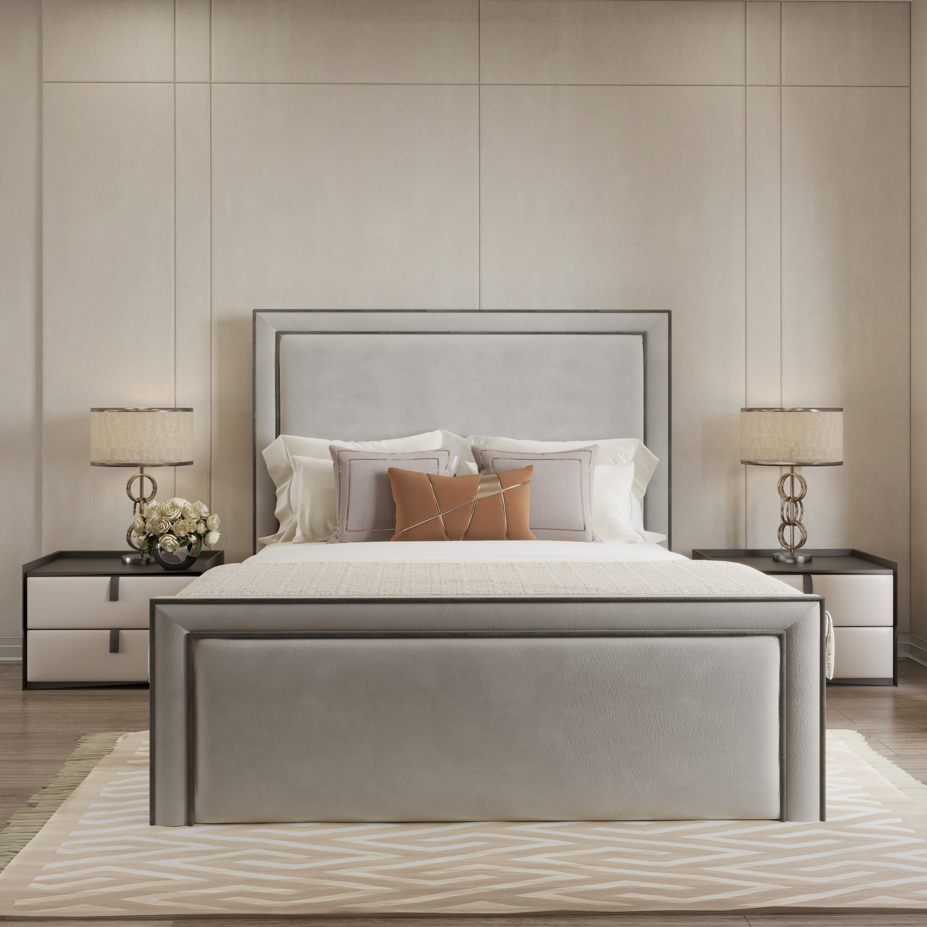 Eternal Bliss Piping Bed Frame