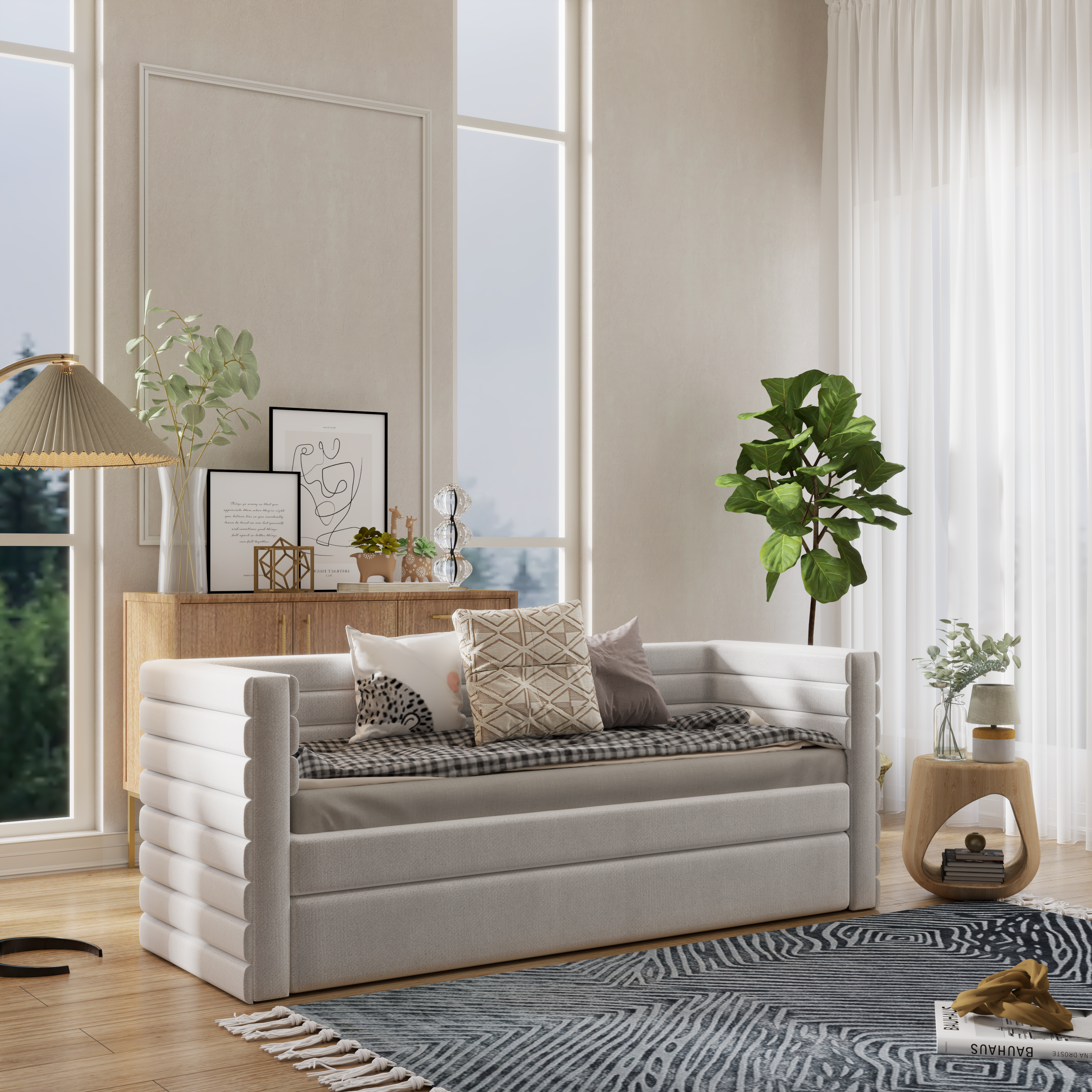 Sparkle Day Bed With Trundle - Single