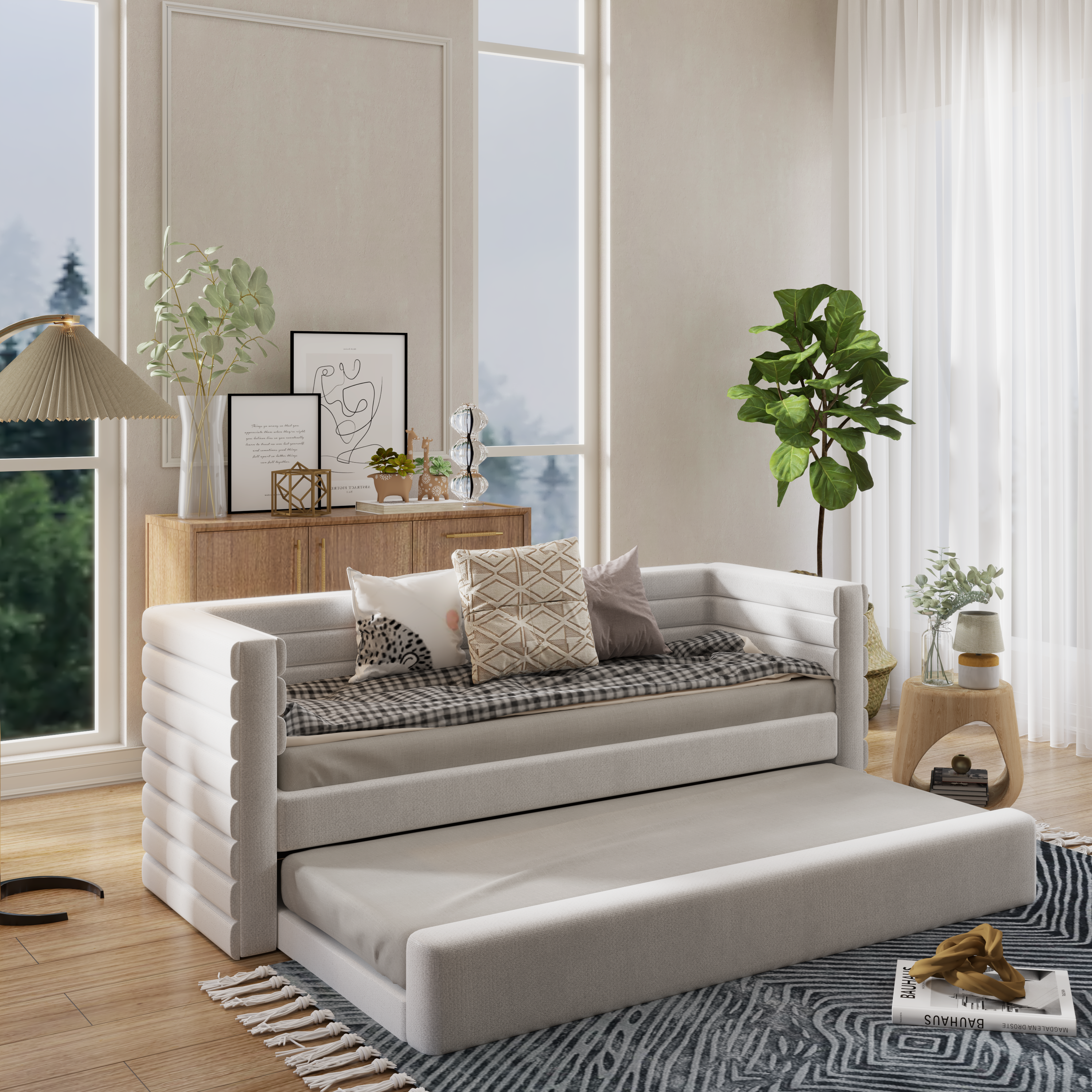 Sparkle Day Bed With Trundle - Single