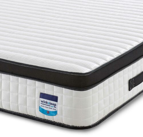 Wink Sleep Memory Foam Mattress Pocket Spring Mattress with 3D Breathable Knitted Fabric and Airy Mesh