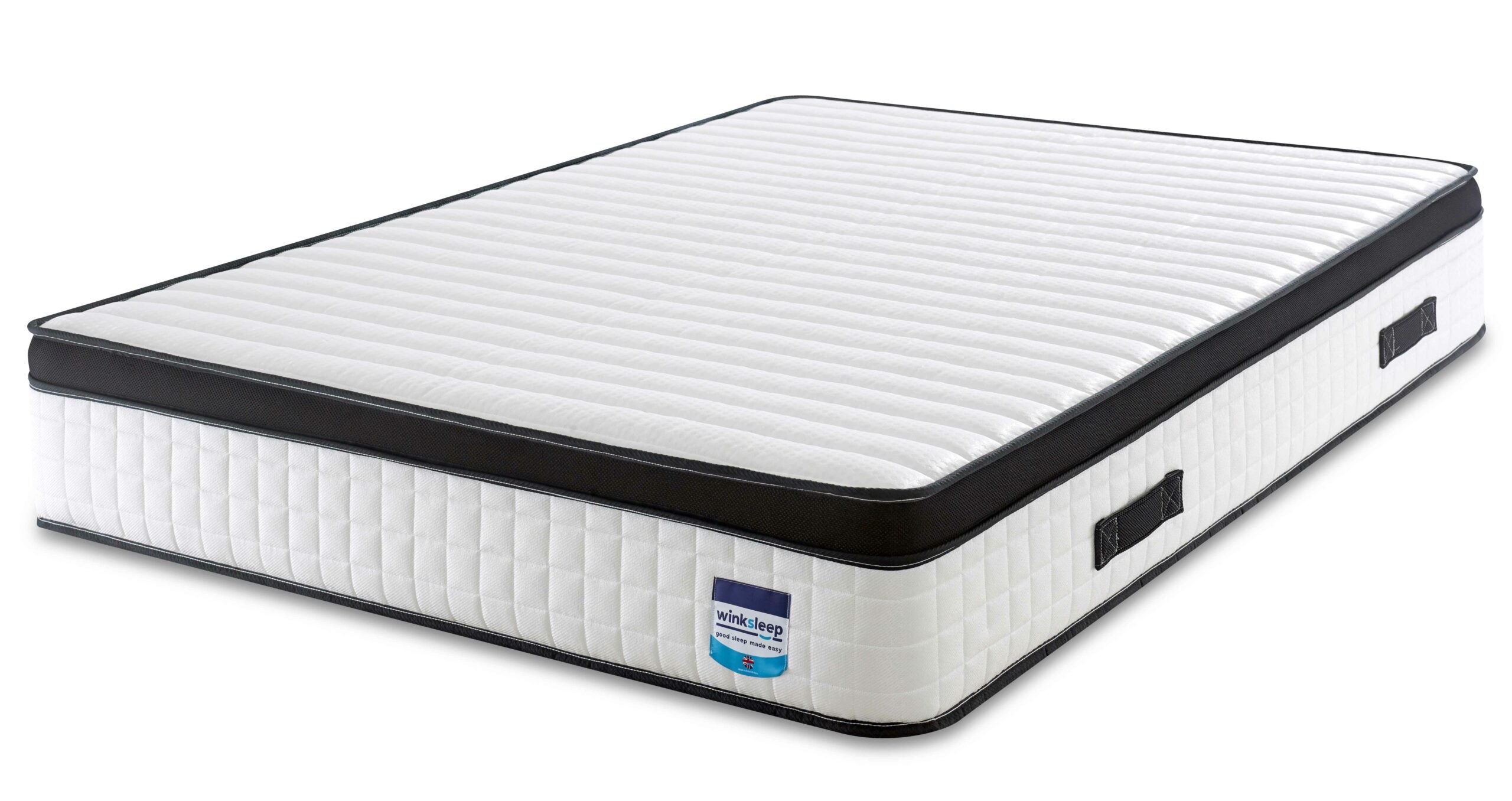 Wink Sleep Memory Foam Mattress Pocket Spring Mattress with 3D Breathable Knitted Fabric and Airy Mesh