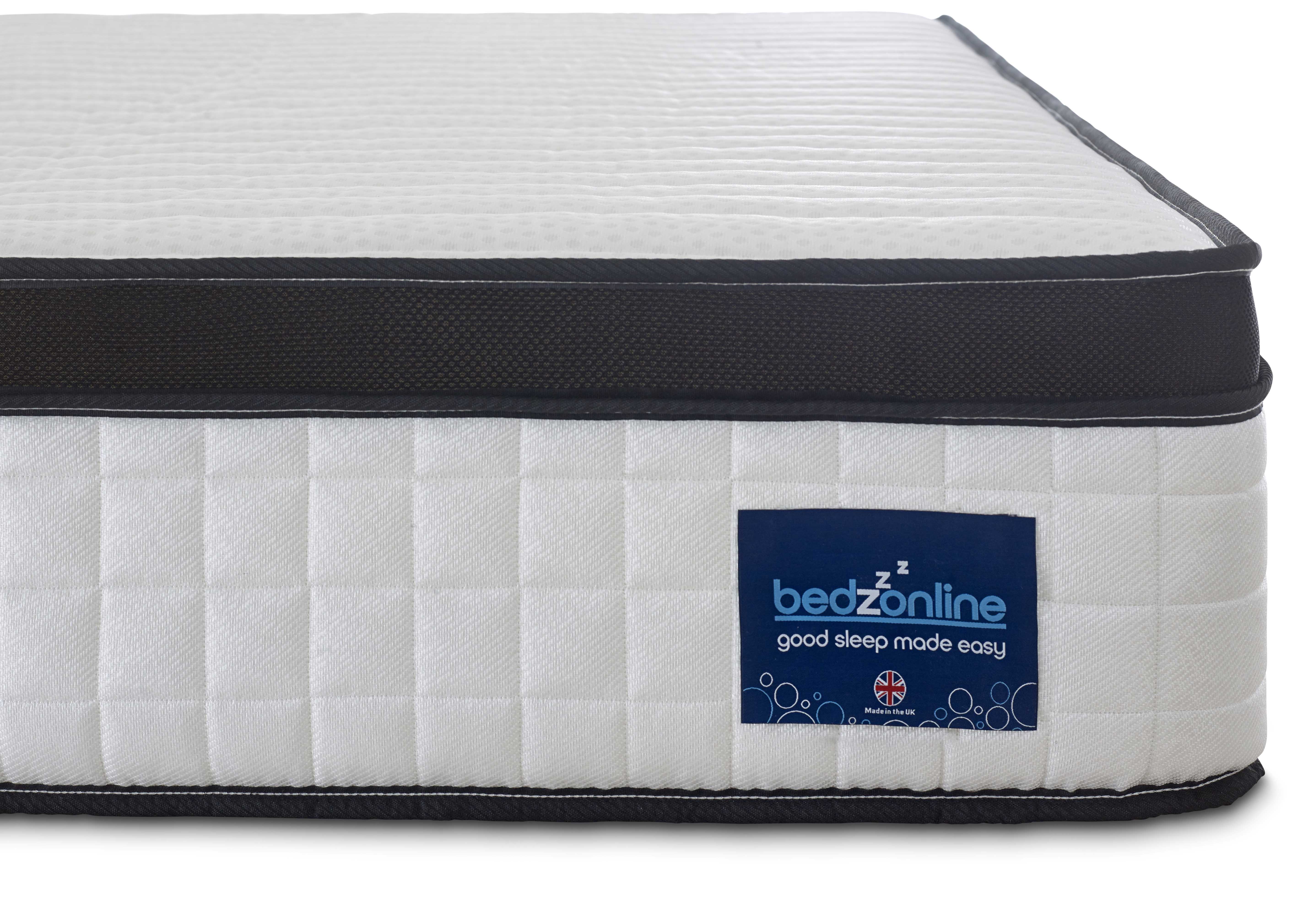 Wink Sleep Memory Foam Mattress Pocket Spring Mattress with 3D Breathable Knitted Fabric and Airy Mesh