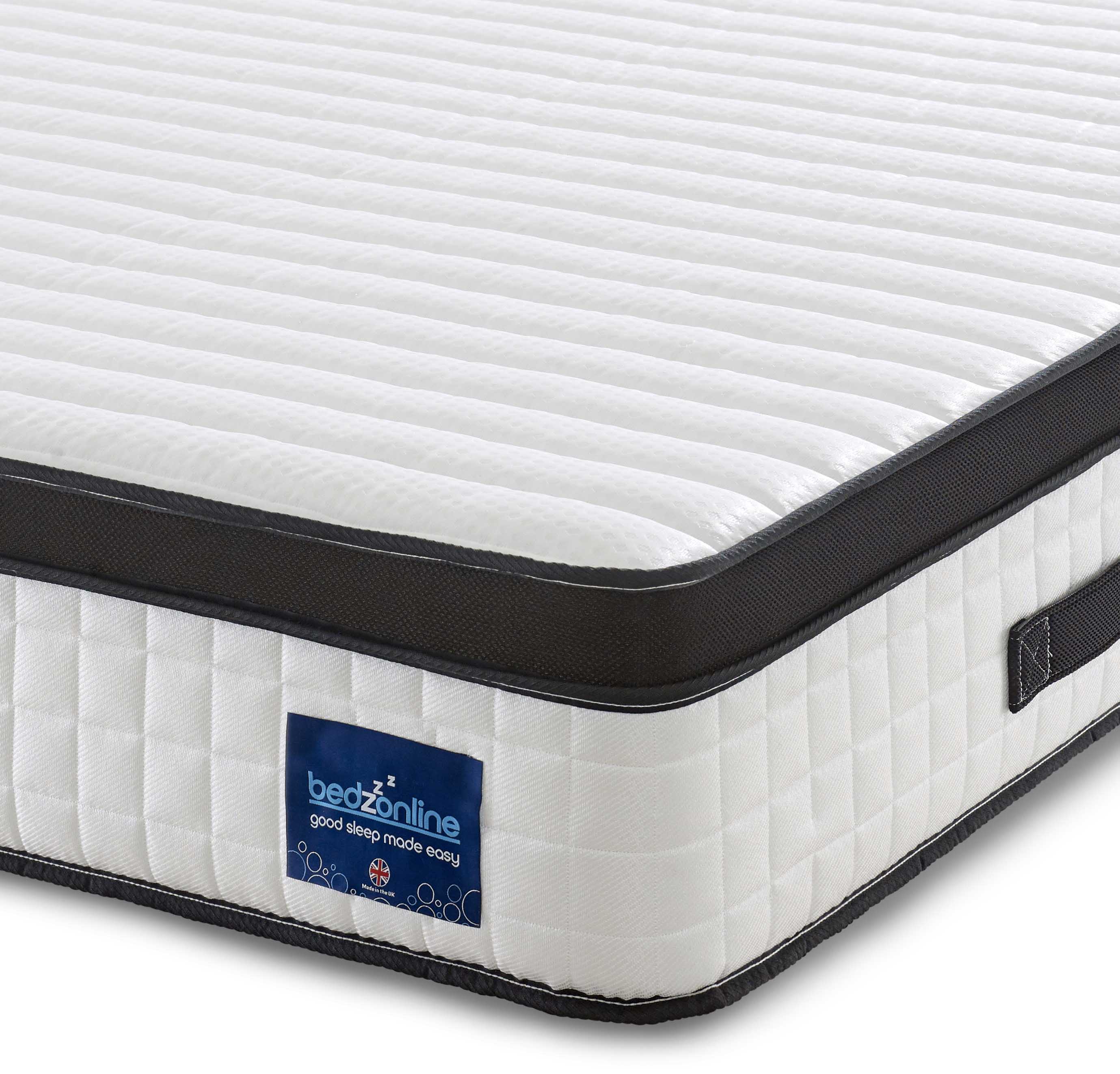 Wink Sleep Memory Foam Mattress Pocket Spring Mattress with 3D Breathable Knitted Fabric and Airy Mesh
