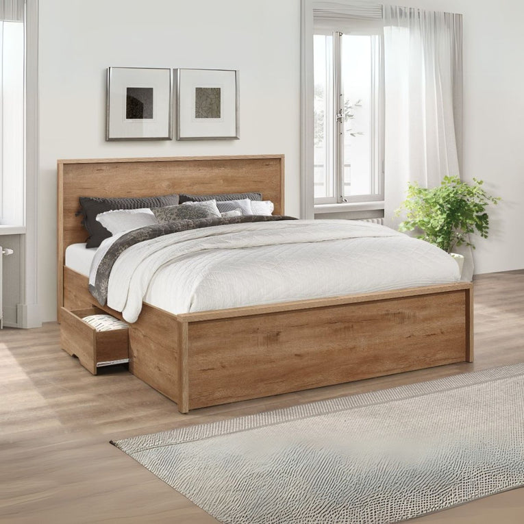 Stockwell Bed Rustic Oak Effect