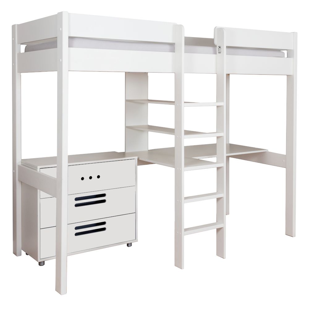 Stompa Duo High sleeper with 3 Drawer Chest