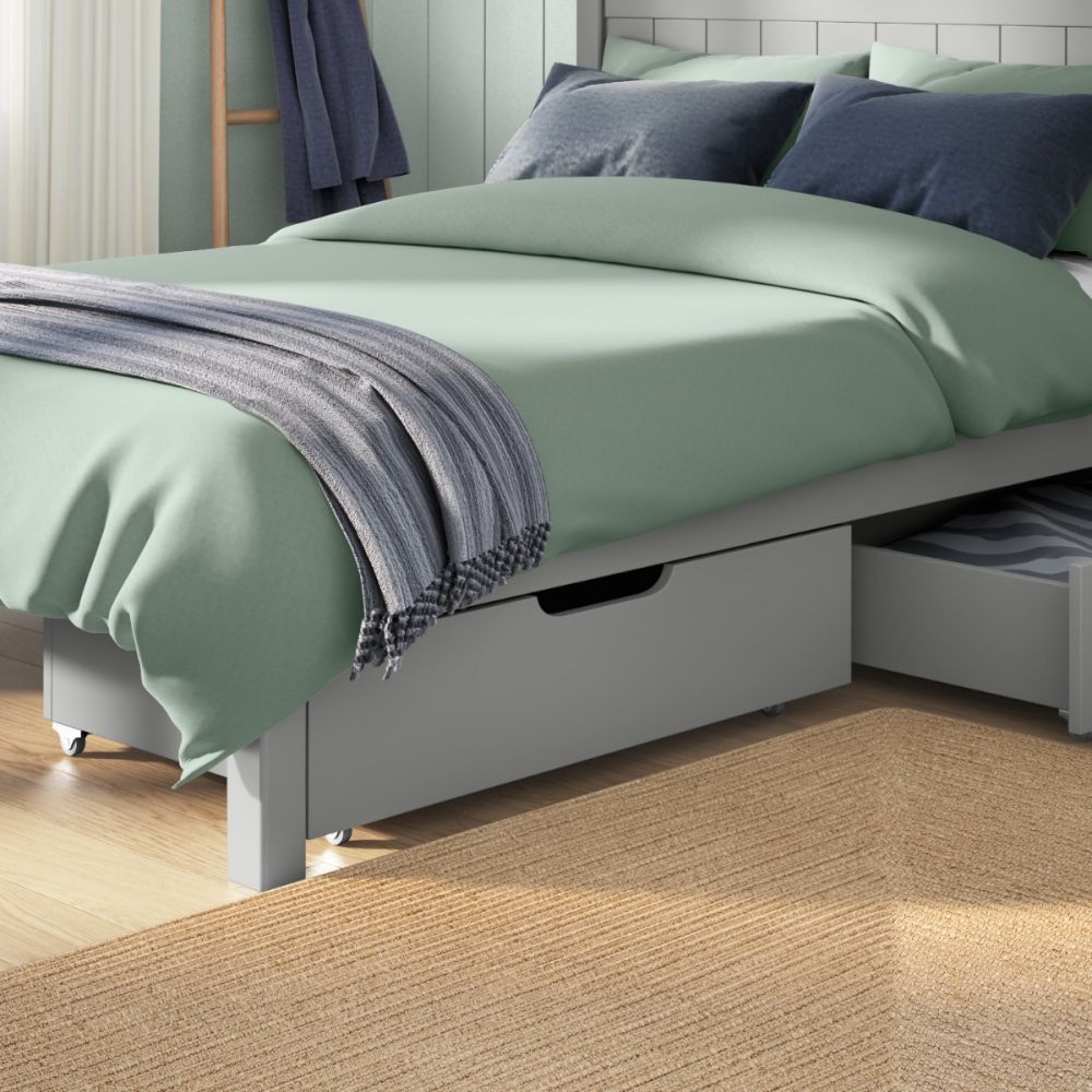 Classic Grey Low End Double With A Pair Of Drawers 135x190cm