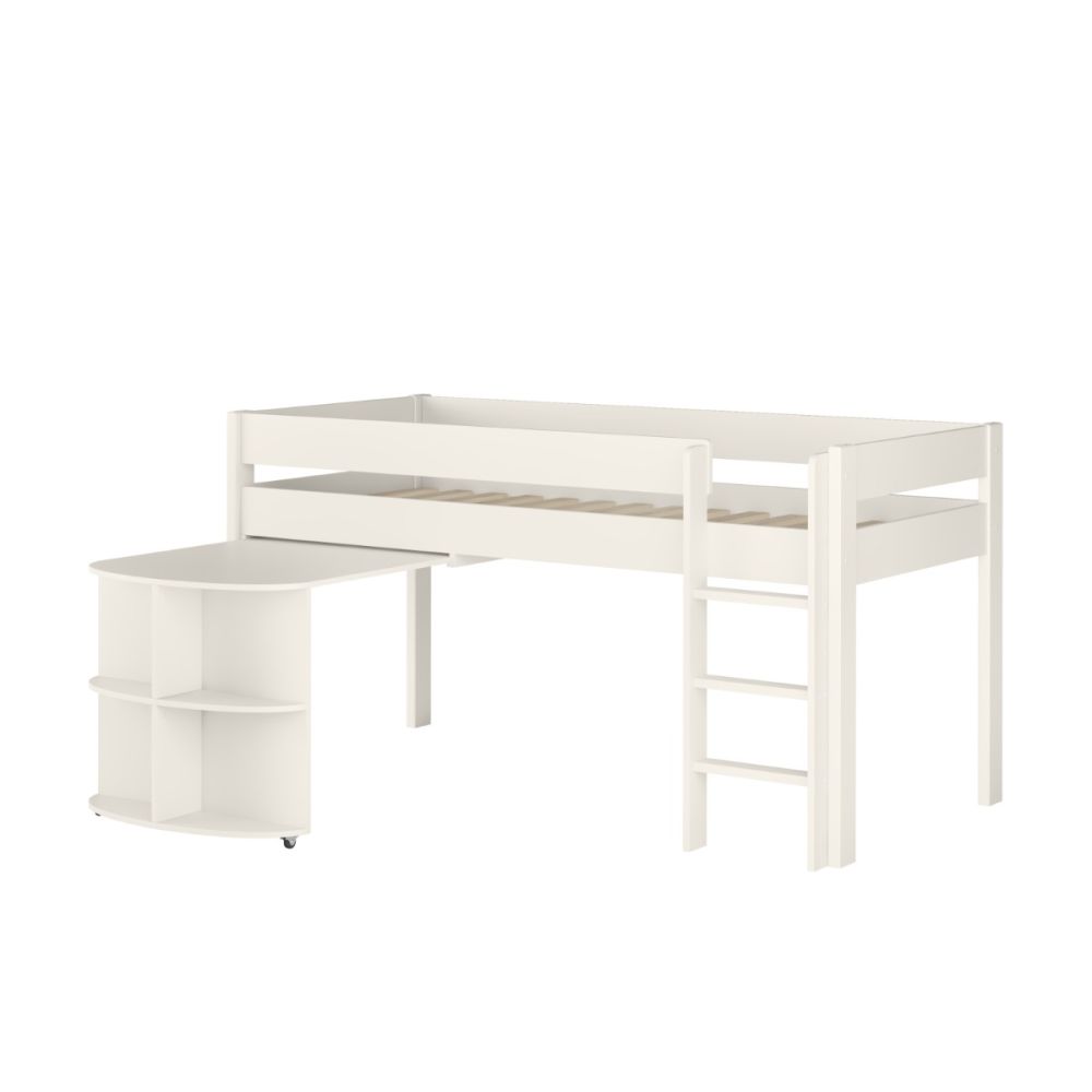 Uno White Midsleeper With Pull Out Desk