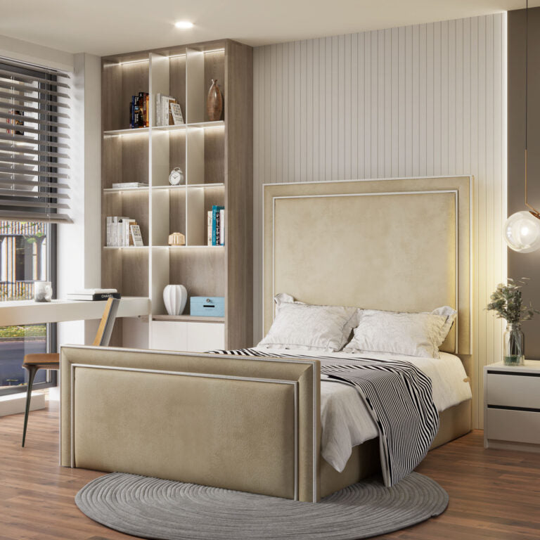 Indigo Flaming Bed Frame