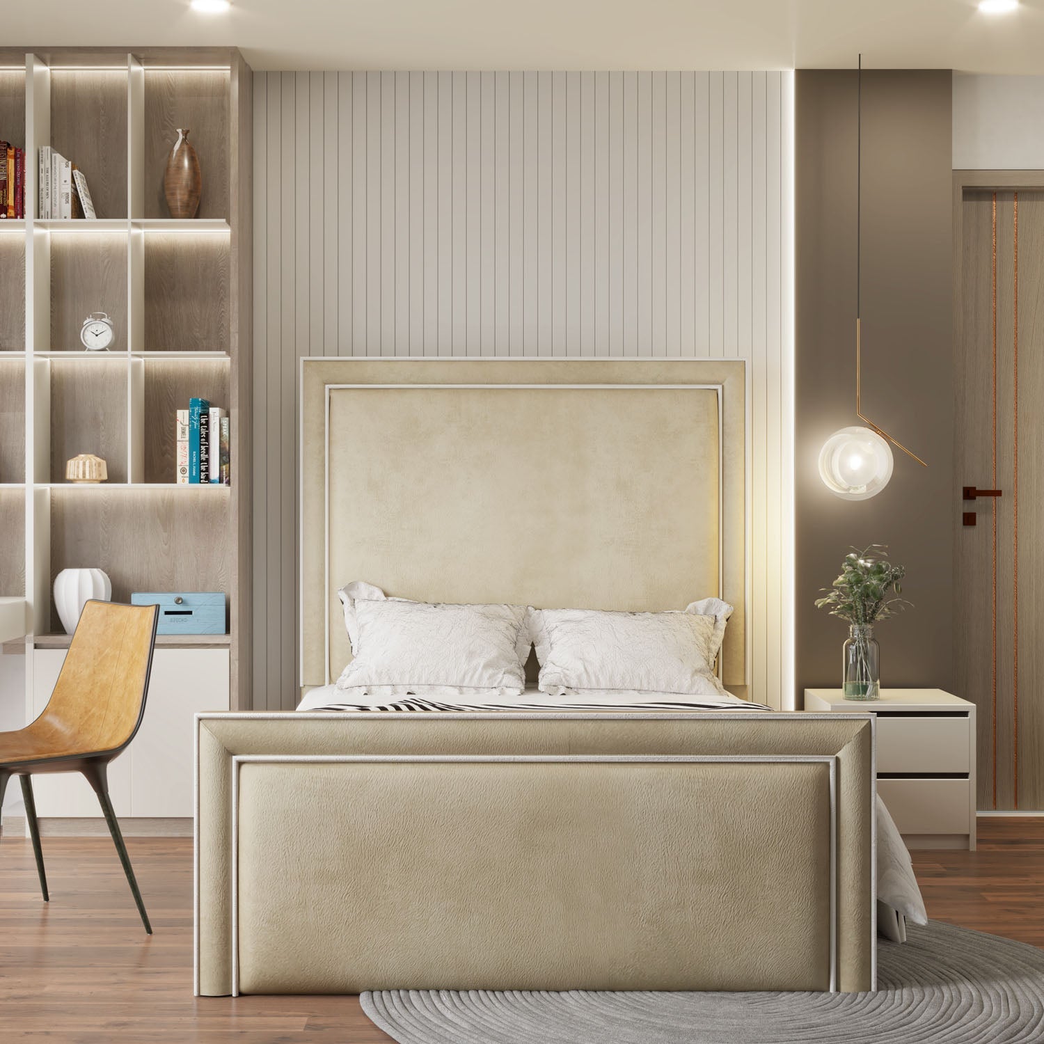 Indigo Flaming Bed Frame