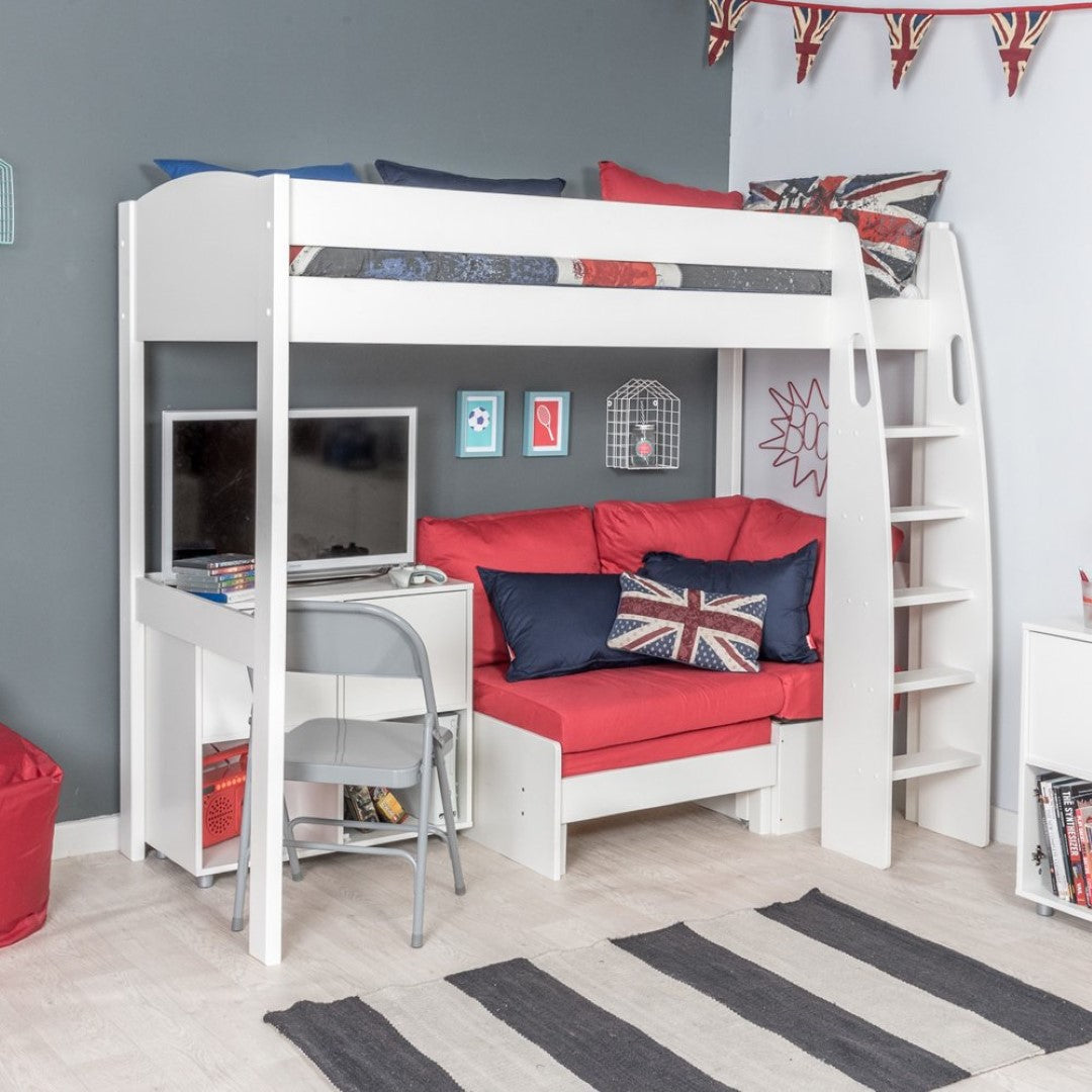 High sleeper, Sofa, Cube Sofa Red Choose Door Colour  (1 Pair)