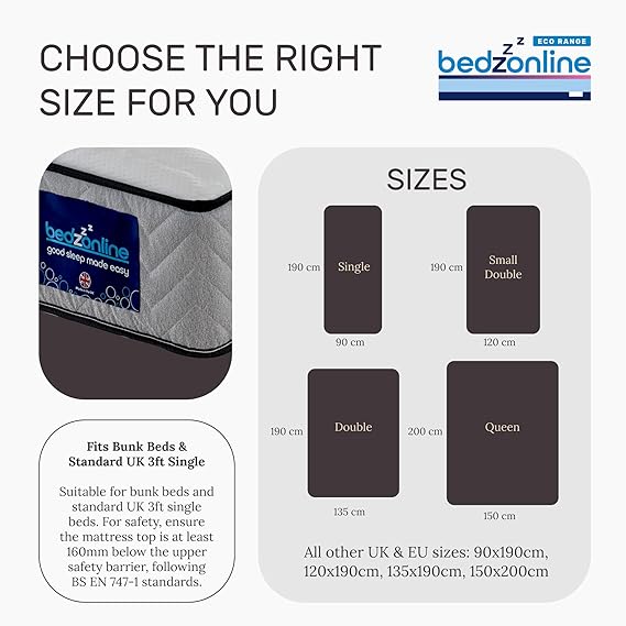Affordable Hydro Sprung Mattress – 3FT
