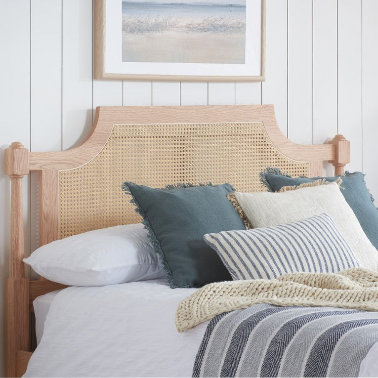 Geneva Rattan Bed Oak