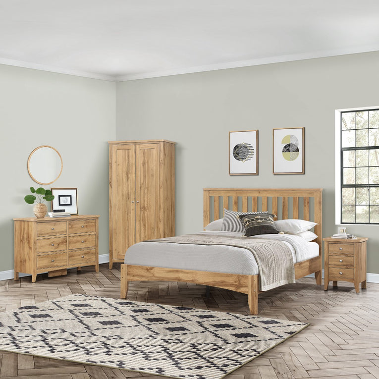 Hampstead 2 Drawer Bedside Oak