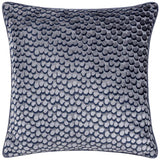 Lanzo Cut Velvet Piped Cushion Moonbeam
