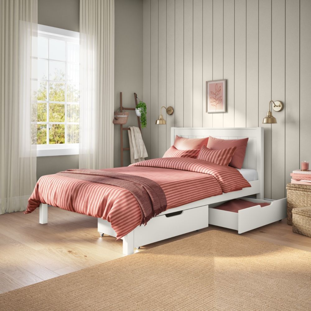 Classic White Low End Double With A Pair Of Drawers 135x190cm