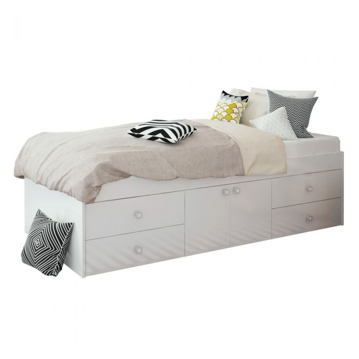 Kidsaw Multi Drawer Single 3ft Cabin Bed White