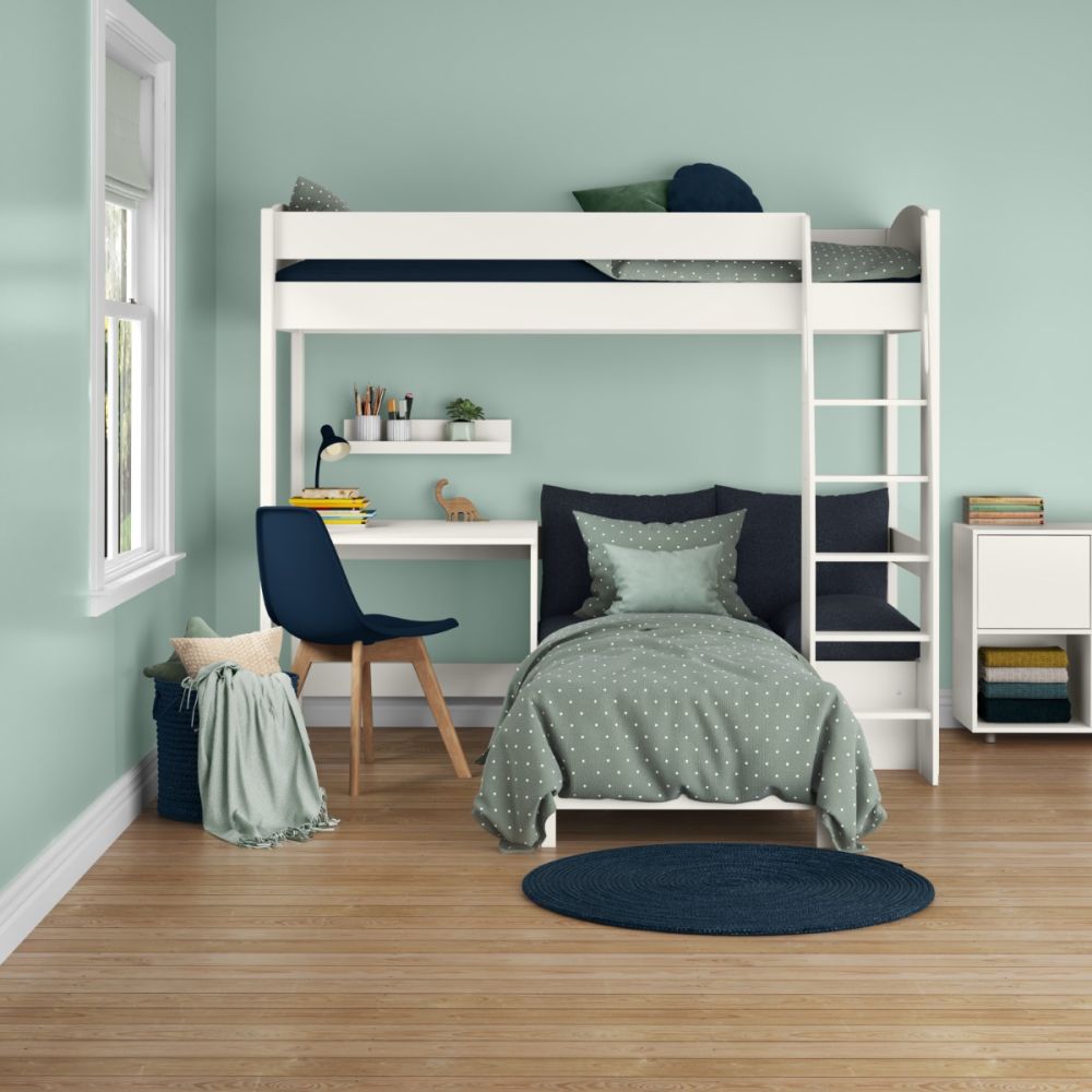 High sleeper, Sofa, Fixed Desk Sofa Blue
