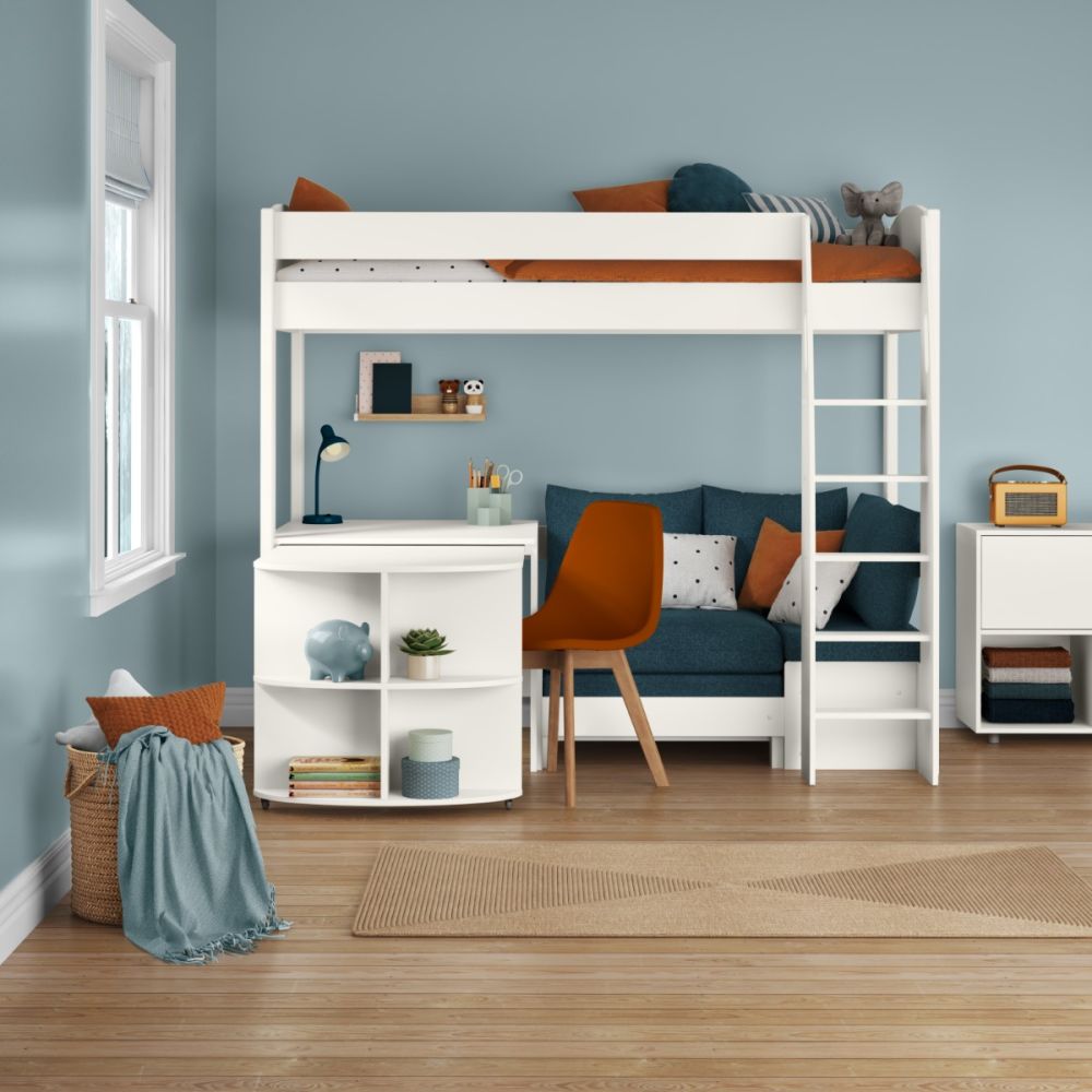 Highsleeper, Sofa, Fixed Desk, POD Sofa Blue
